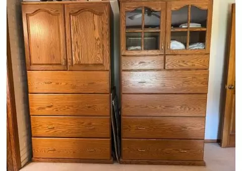 Two oak dressers